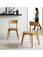 2 cadeiras de madeira com acabamento acetinado natural em cera / coleção scandian